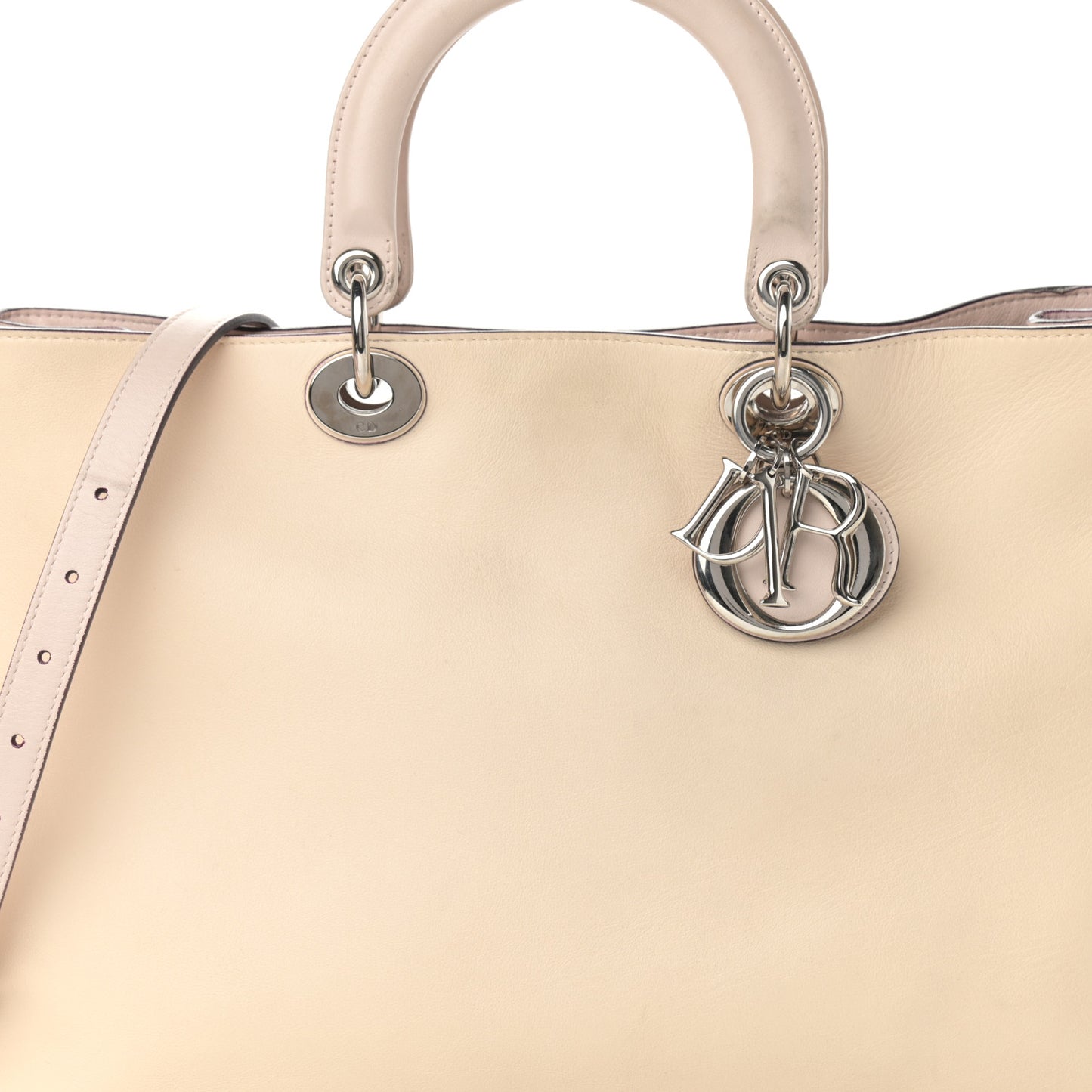 Smooth Calfskin Large Diorissimo Tote Beige