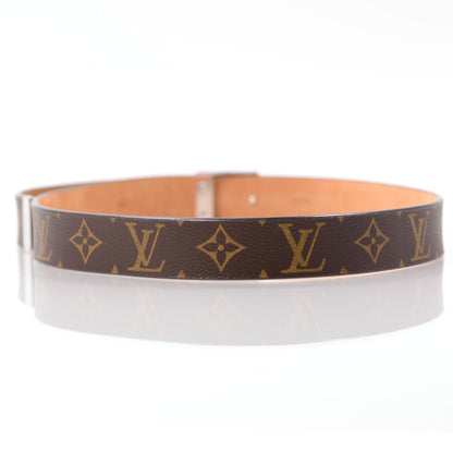 Louis Vuitton Monogram Ceinture Belt w Silver Buckle 80 32 4 of 9