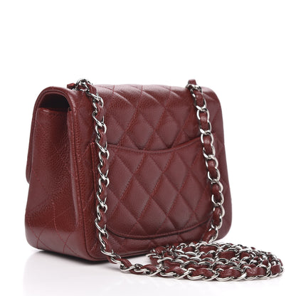 Chanel Caviar Quilted Mini Square Flap Red 3 of 12