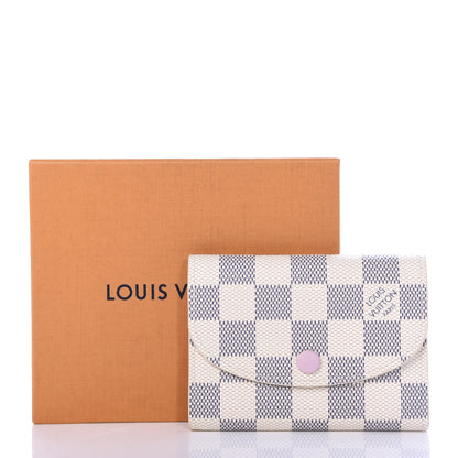 Louis Vuitton Damier Azur Rosalie Coin Purse Rose Ballerine 8 of 8