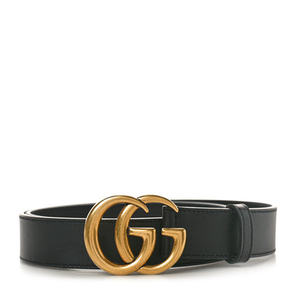 Gucci Calfskin Double G 30mm Belt 75 30 Black 1 of 12