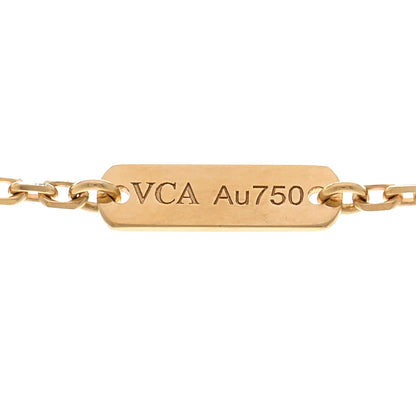 Van Cleef & Arpels 18K Yellow Gold Mother of Pearl Vintage Alhambra Pendant Necklace 5 of 6