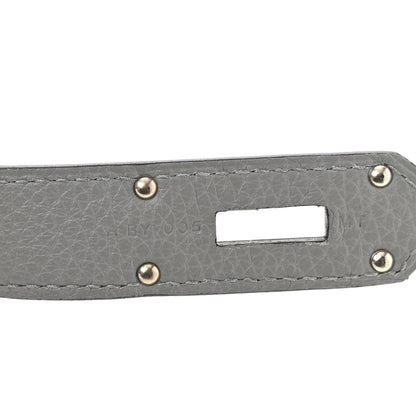 Hermes Taurillon Clemence Jypsiere 31 Gris Mouette Bleu Agate 7 of 10