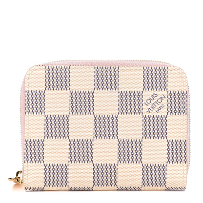Louis Vuitton Damier Azur Zippy Coin Purse Rose Ballerine 1 of 7