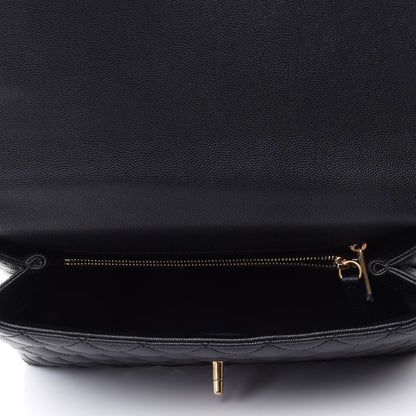 Chanel Caviar Lizard Embossed Quilted Small Coco Handle Flap Black 4 of 4