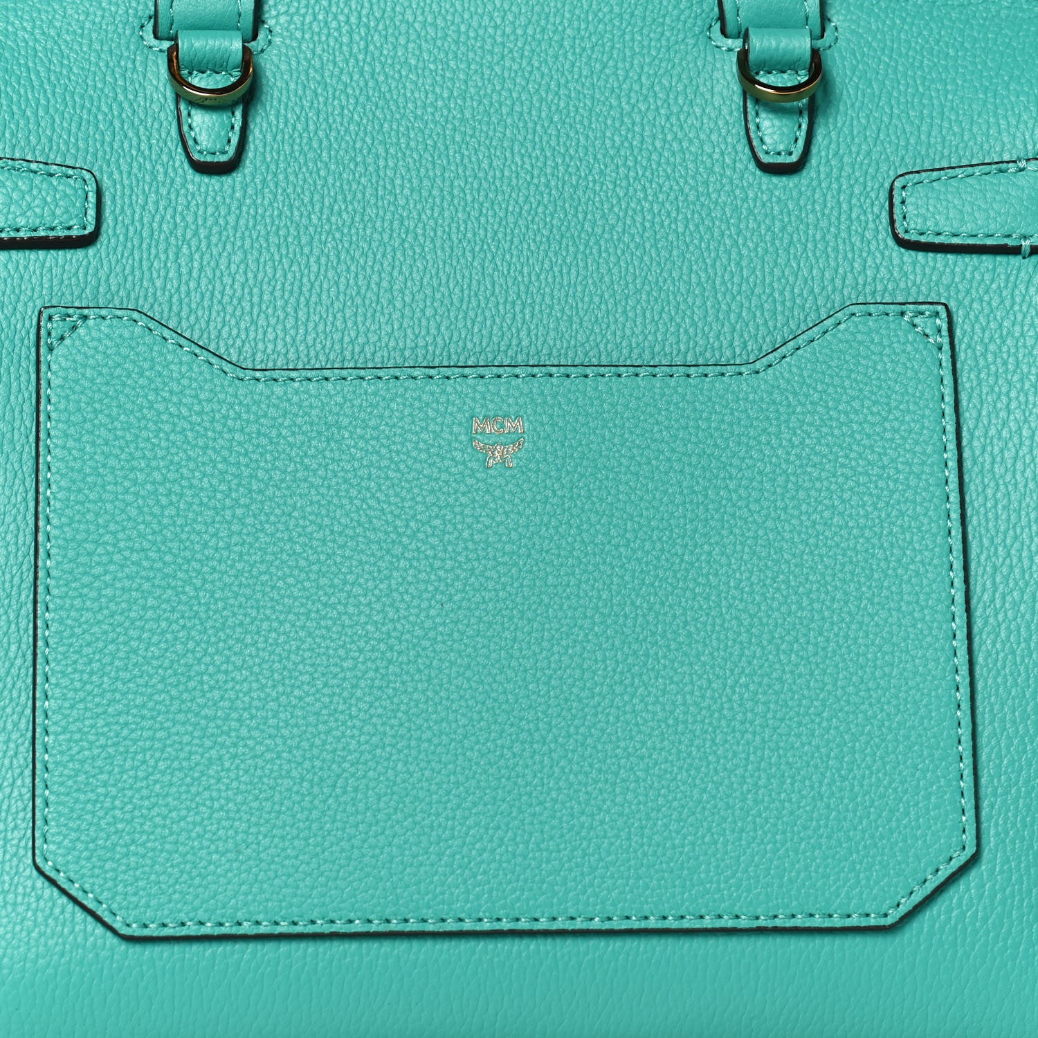 MCM Grained Calfskin Medium Milla Convertible Backpack Oasis Green 5 of 8