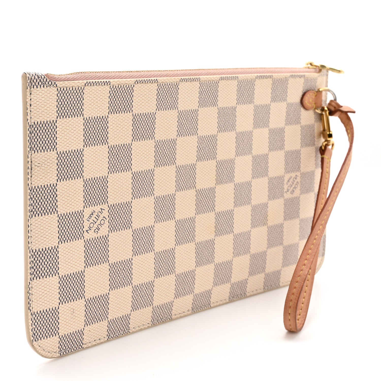 Louis Vuitton Damier Azur Neverfull MM GM Pochette Rose Ballerine 2 of 15
