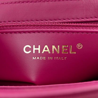 Chanel Denim Quilted Nano Kelly Shopper Fuchsia 6 of 10