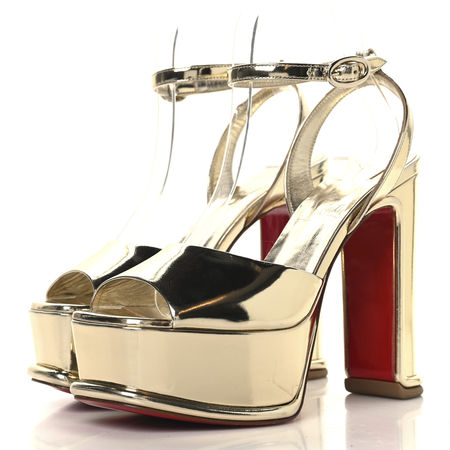 Metallic Patent Amali Alta 130 Platform Sandals 36.5 Gold