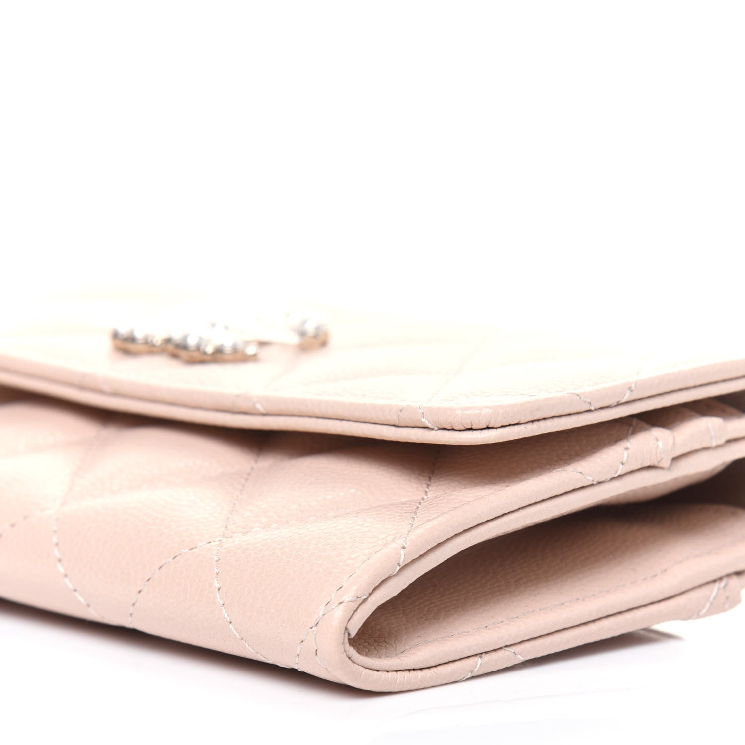 Chanel Caviar Quilted Pearl Coco Candy Wallet Light Pink 10 of 12