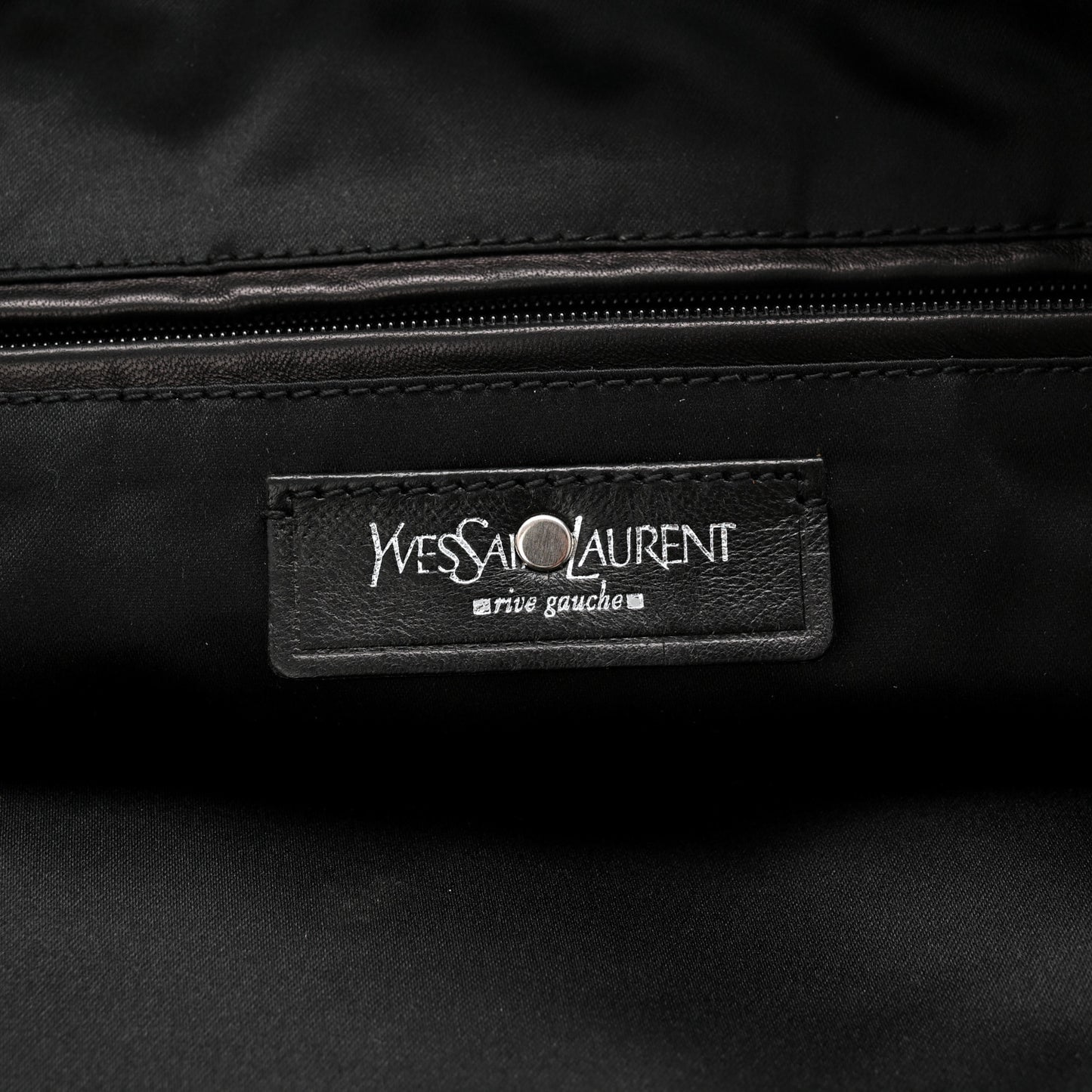 Calfskin Studded Drawstring Tote Black