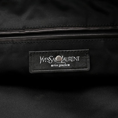Saint Laurent Calfskin Studded Drawstring Tote Black 6 of 10