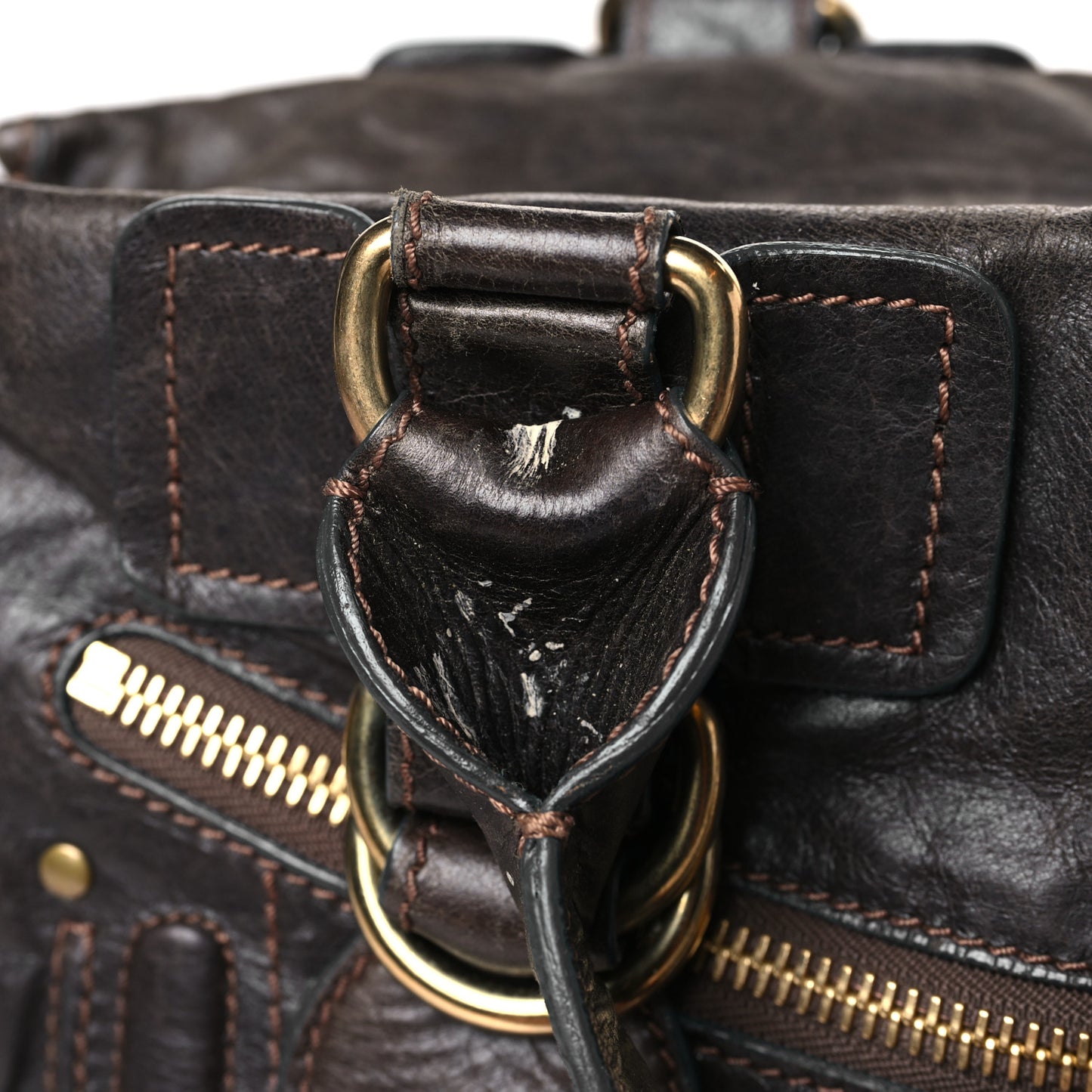 Calfskin Large Bay Tote Brown