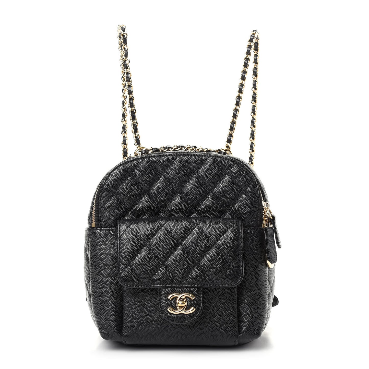 Caviar Quilted Small CC Day Backpack Black