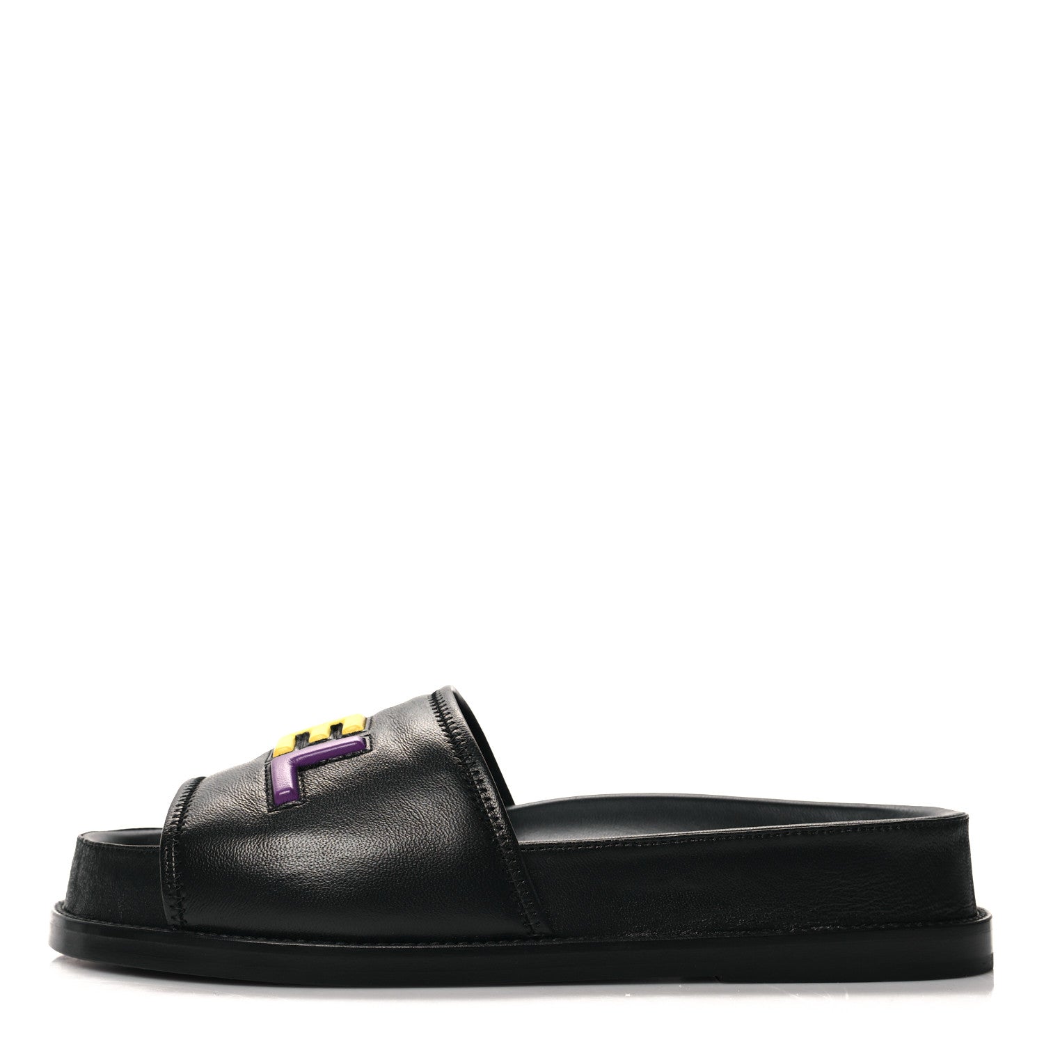 Chanel Lambskin Cha-Nel Mule Sandals 40 Black Multicolor 1 of 10