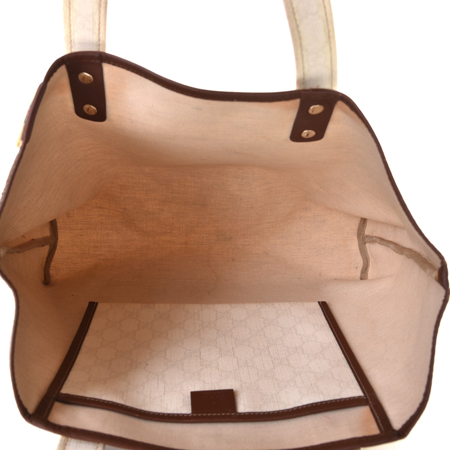 Gucci GG Plus Monogram Medium Signature Web Loop Tote White 5 of 12