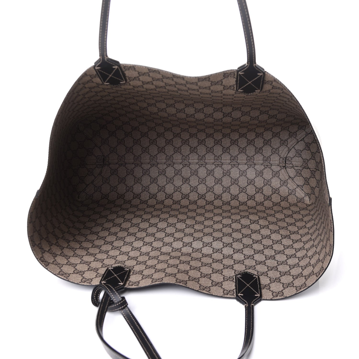 Gucci GG Supreme Monogram Large Reversible Tote Beige Black 14 of 17