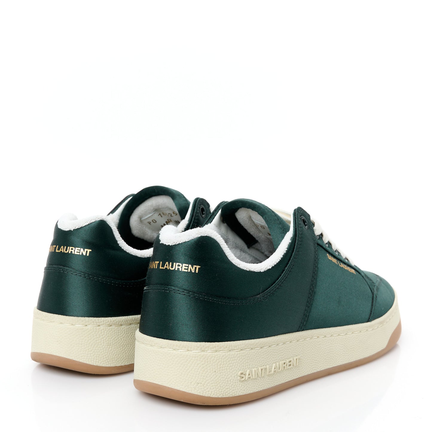Satin Low Top Sneakers 38 Green