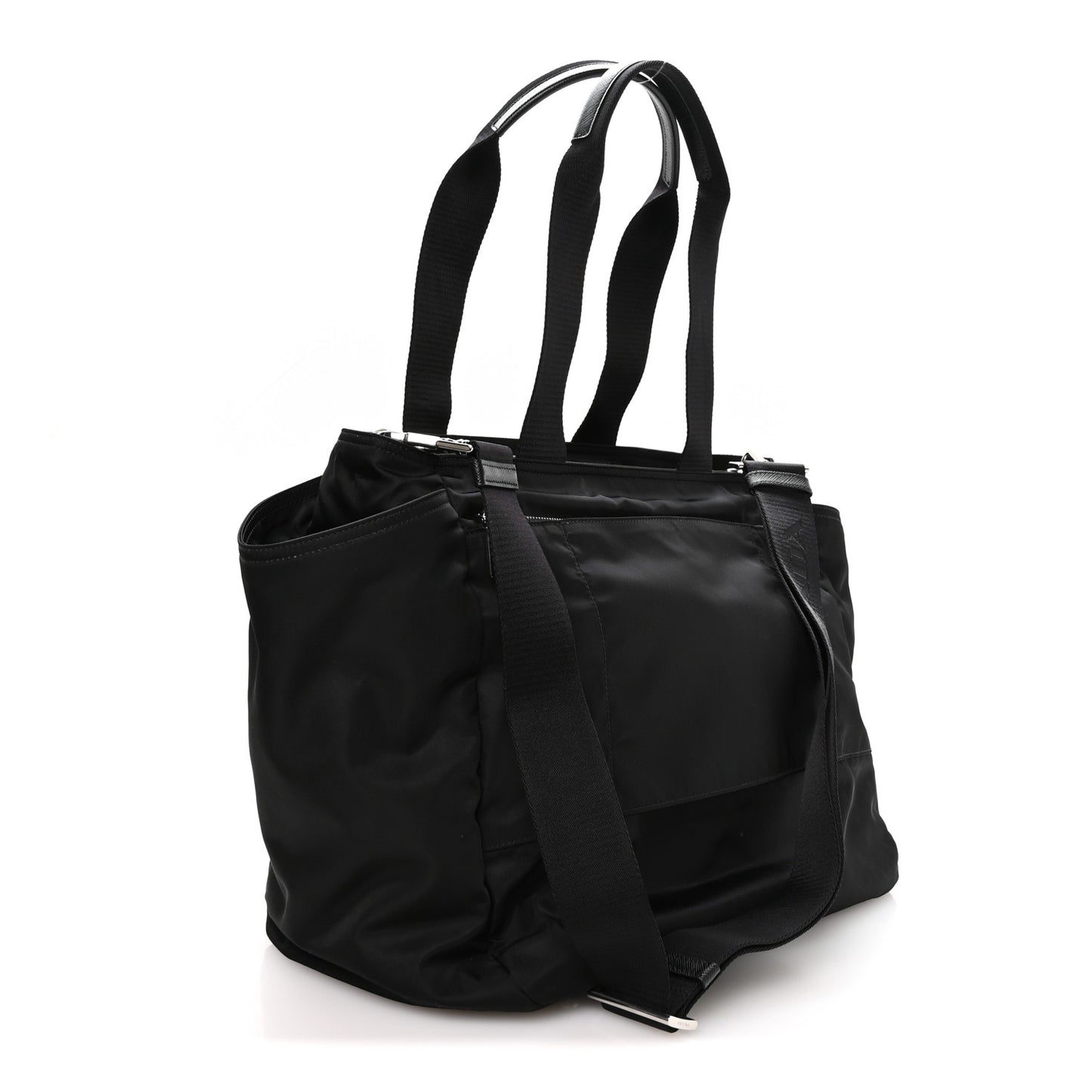 Tessuto Nylon Vela Diaper Bag Black