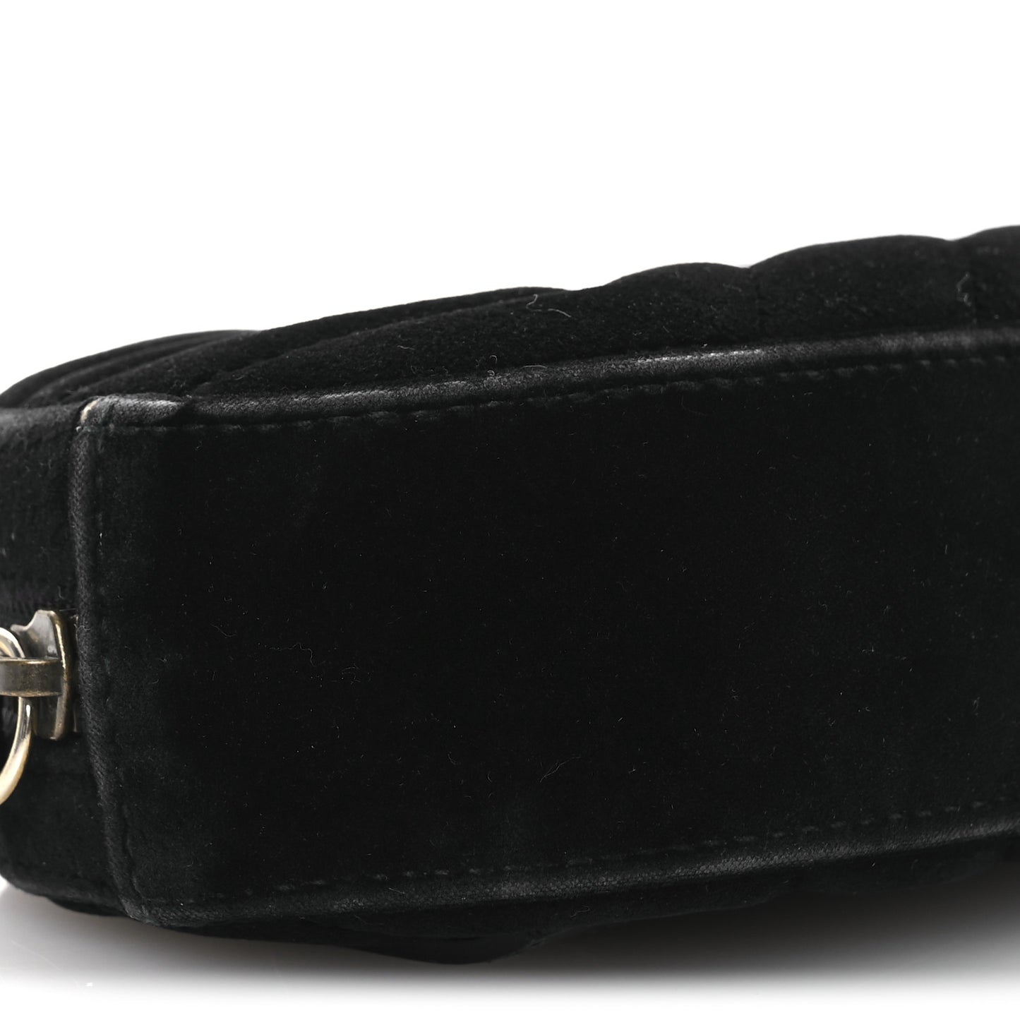 Velvet Matelasse GG Marmont Belt Bag Black