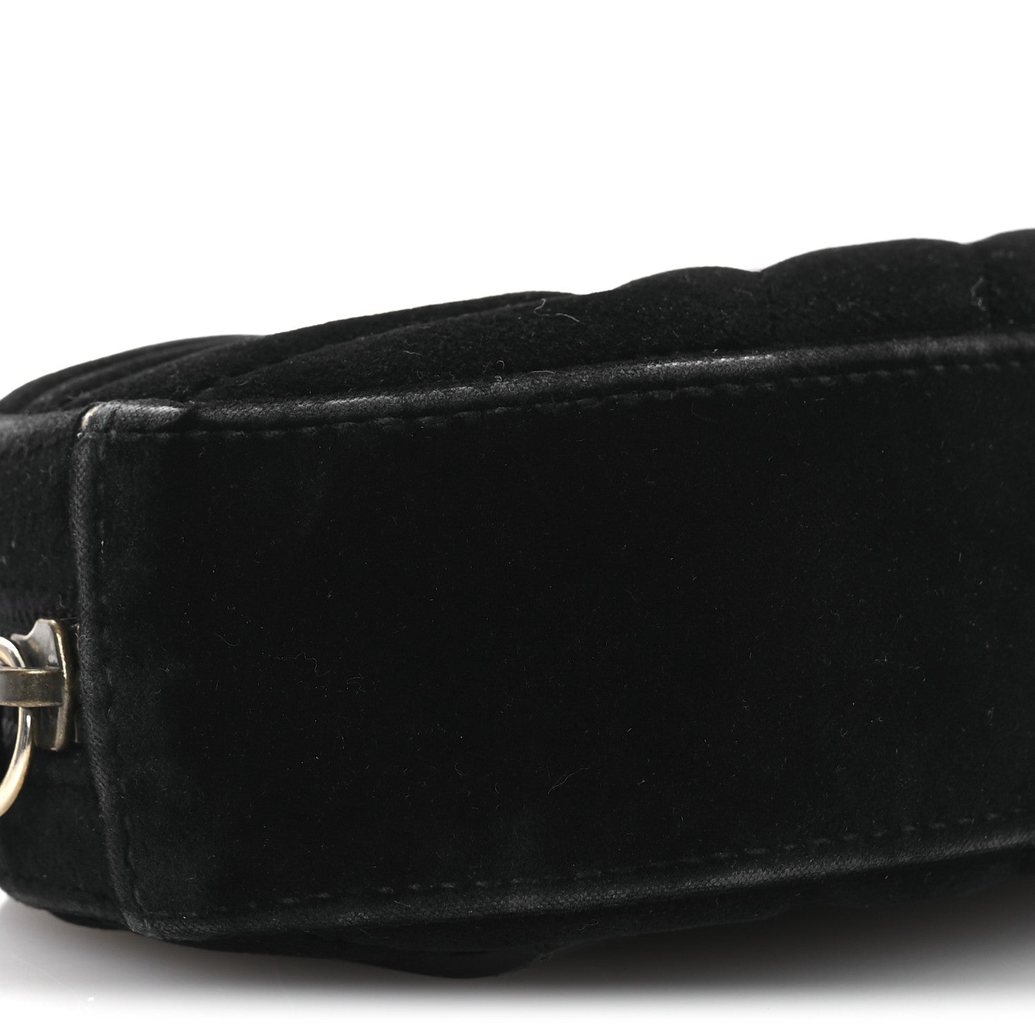 Gucci Velvet Matelasse GG Marmont Belt Bag Black 9 of 15