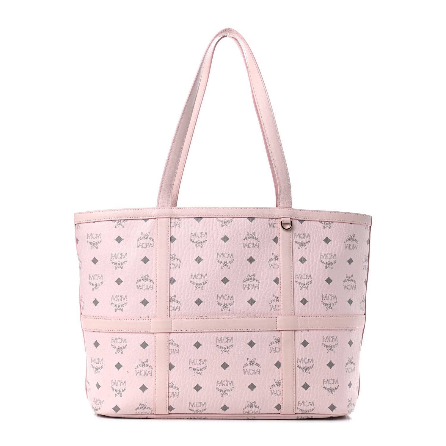 MCM Visetos Medium Delmy Shopper Tote Powder Pink 1 of 11