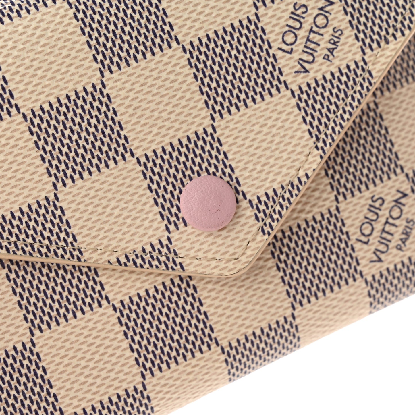 Damier Azur Victorine Wallet Rose Ballerine