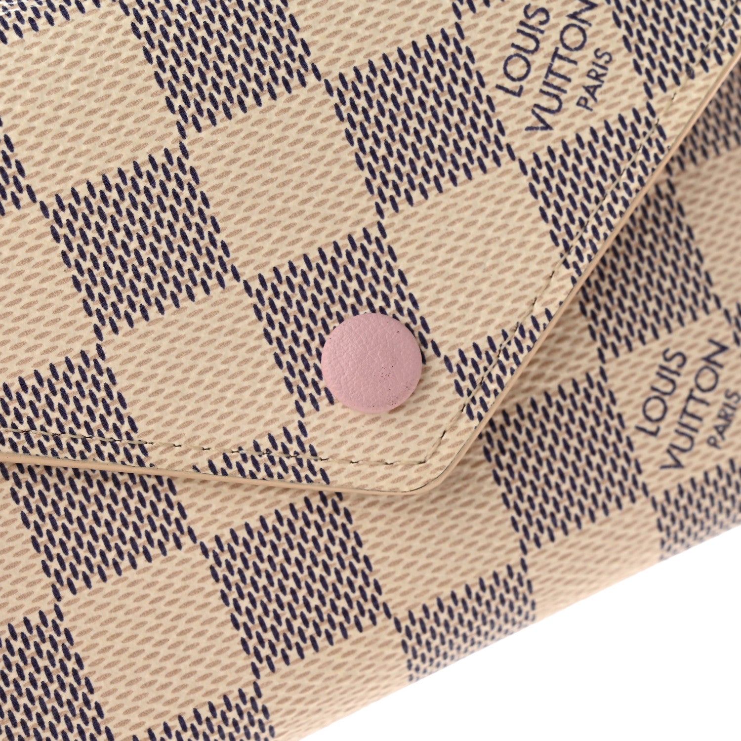 Louis Vuitton Damier Azur Victorine Wallet Rose Ballerine 12 of 14