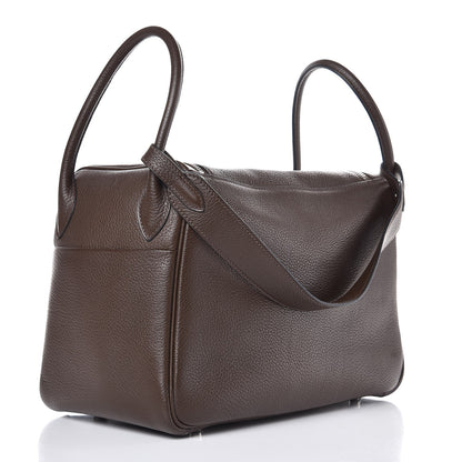 Hermes Taurillon Clemence Lindy 30 Cafe 3 of 7