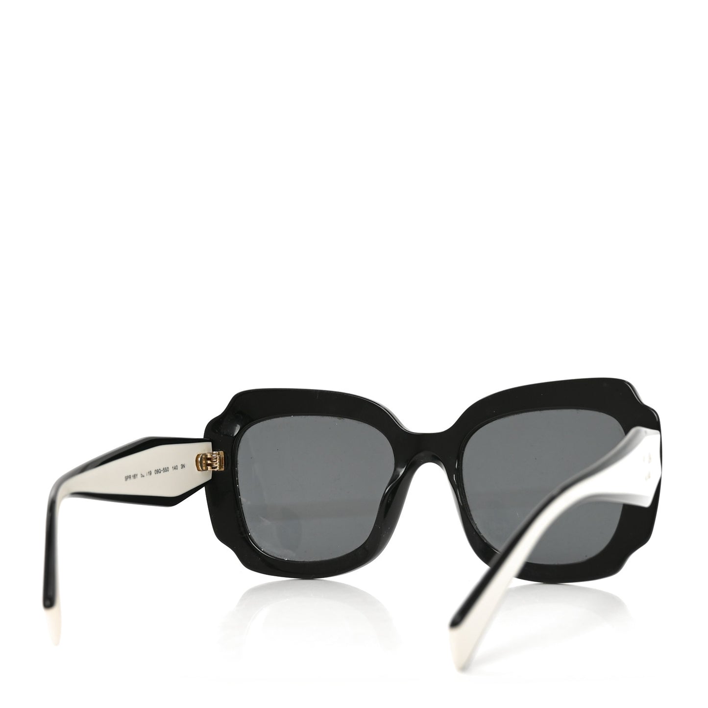 Acetate Square Sunglasses SPR 16Y White Dark Grey