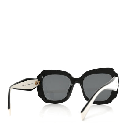 Prada Acetate Square Sunglasses SPR 16Y White Dark Grey 4 of 7