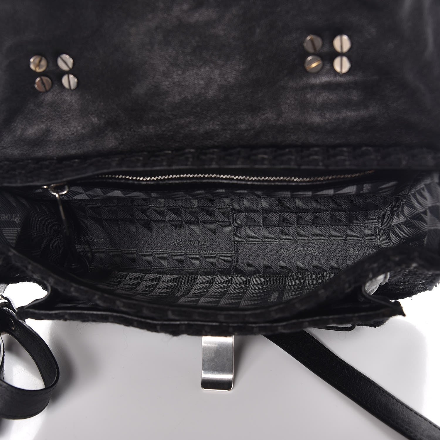 Proenza Schouler Lorma Tweed Lambskin Tiny PS1 Satchel Black 5 of 7