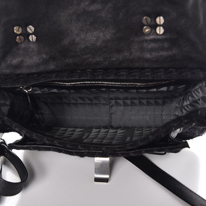 Proenza Schouler Lorma Tweed Lambskin Tiny PS1 Satchel Black 5 of 7