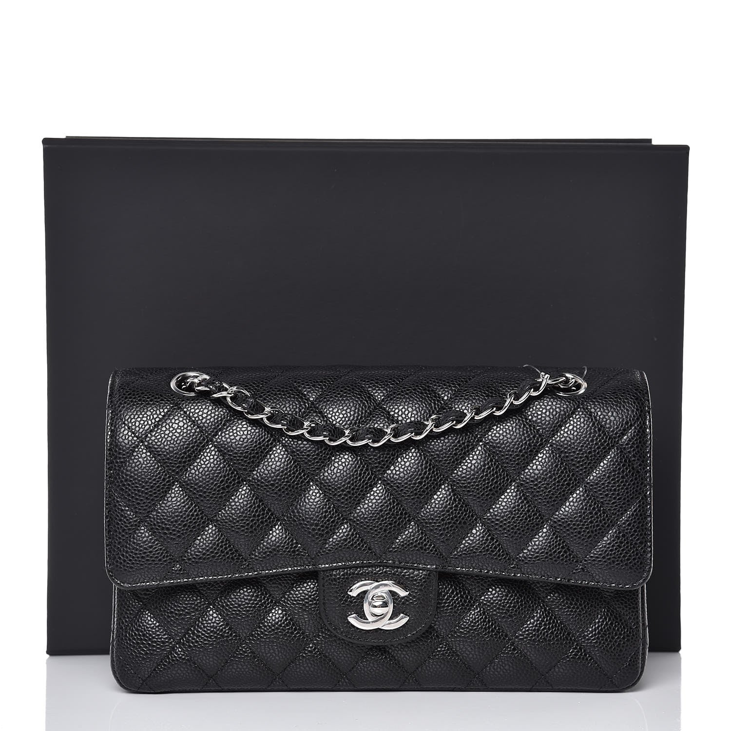 Chanel Caviar Quilted Medium Double Flap Black 8 of 8