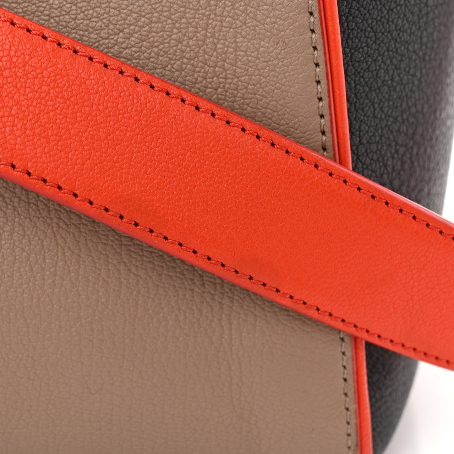 Sugar Goatskin Medium Tri-Color Antigona Taupe Black Orange