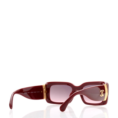 Chanel Acetate Rectangle Sunglasses 5434 Brown Red 4 of 8