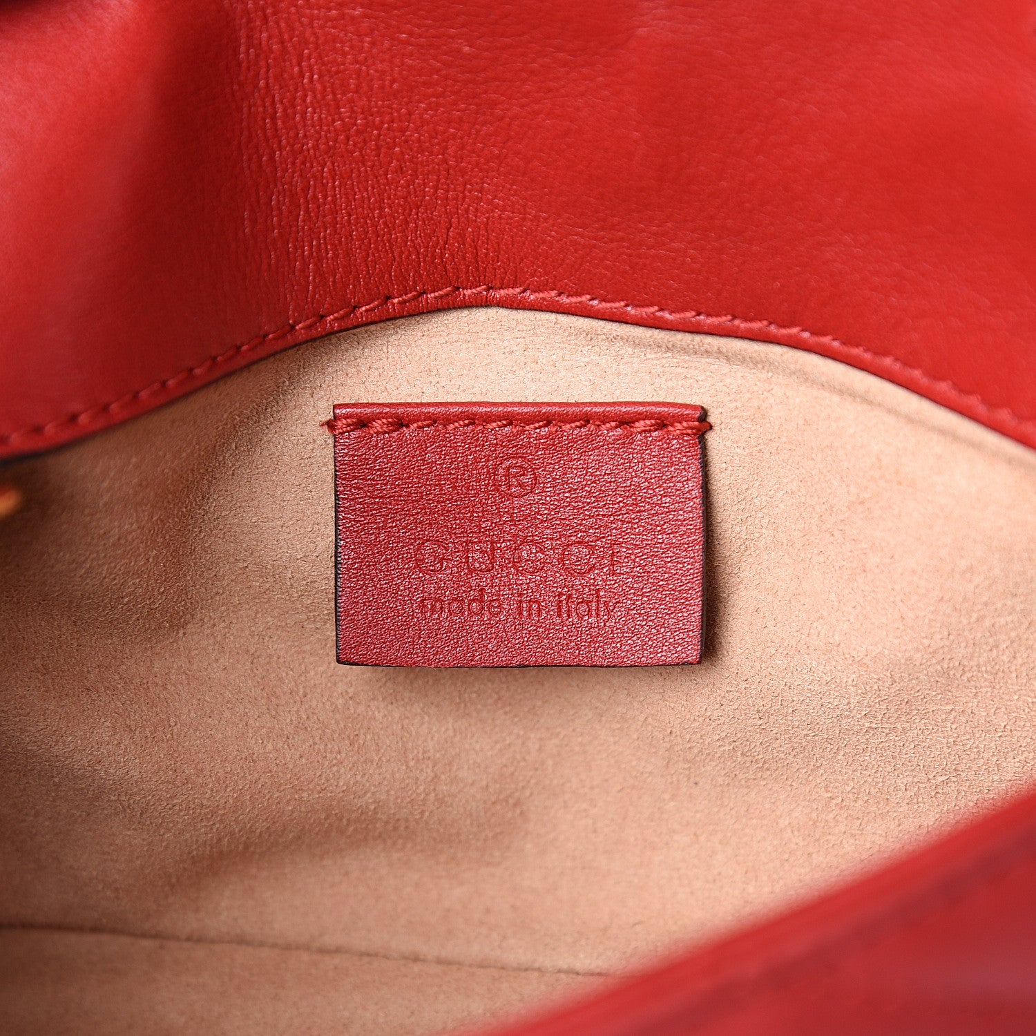 Gucci Calfskin Matelasse Super Mini GG Marmont Shoulder Bag Hibiscus Red 5 of 8