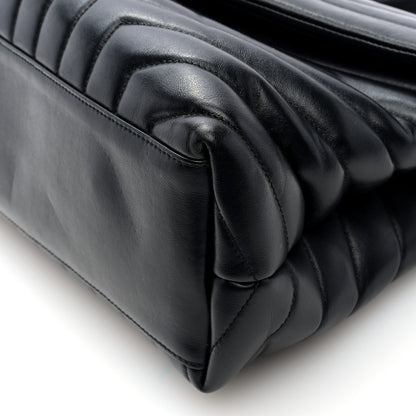 Saint Laurent Calfskin Y Quilted Monogram Monochrome Medium Loulou Chain Satchel Black 9 of 9