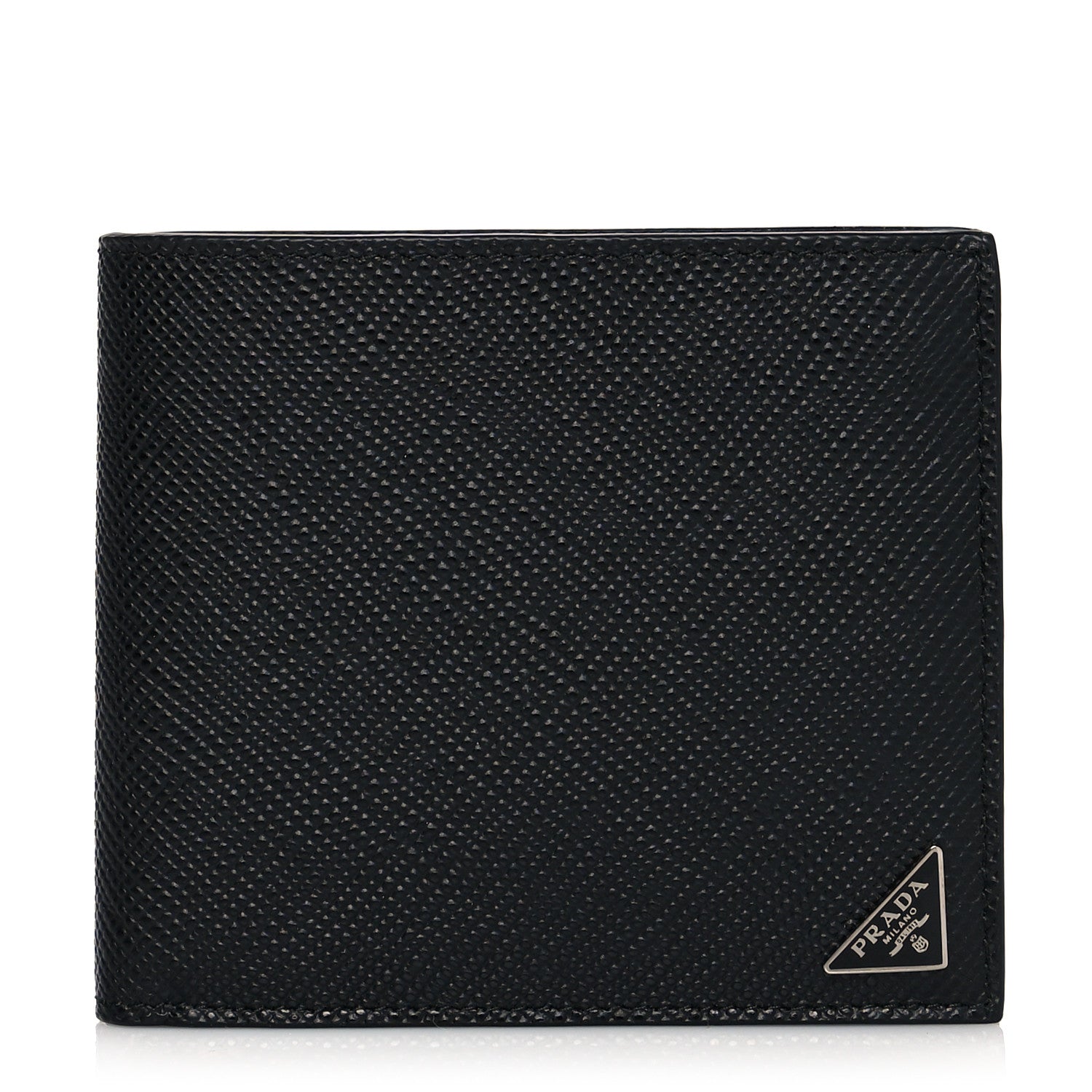 Prada Saffiano Bi-Fold Wallet Black 1 of 8