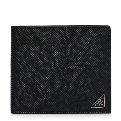 Prada Saffiano Bi-Fold Wallet Black 1 of 8