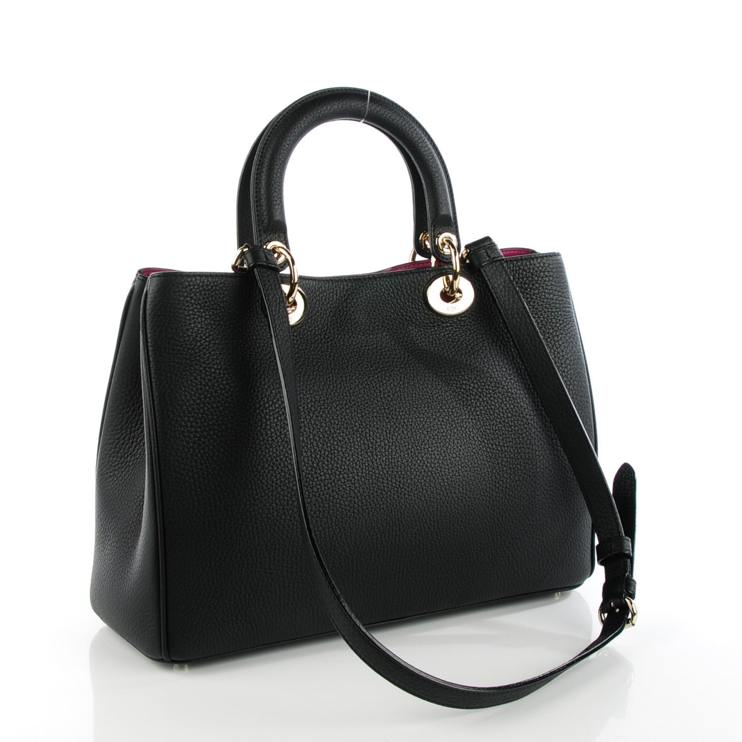 Christian Dior Bullcalf Medium Diorissimo Black Rose Indien 3 of 8