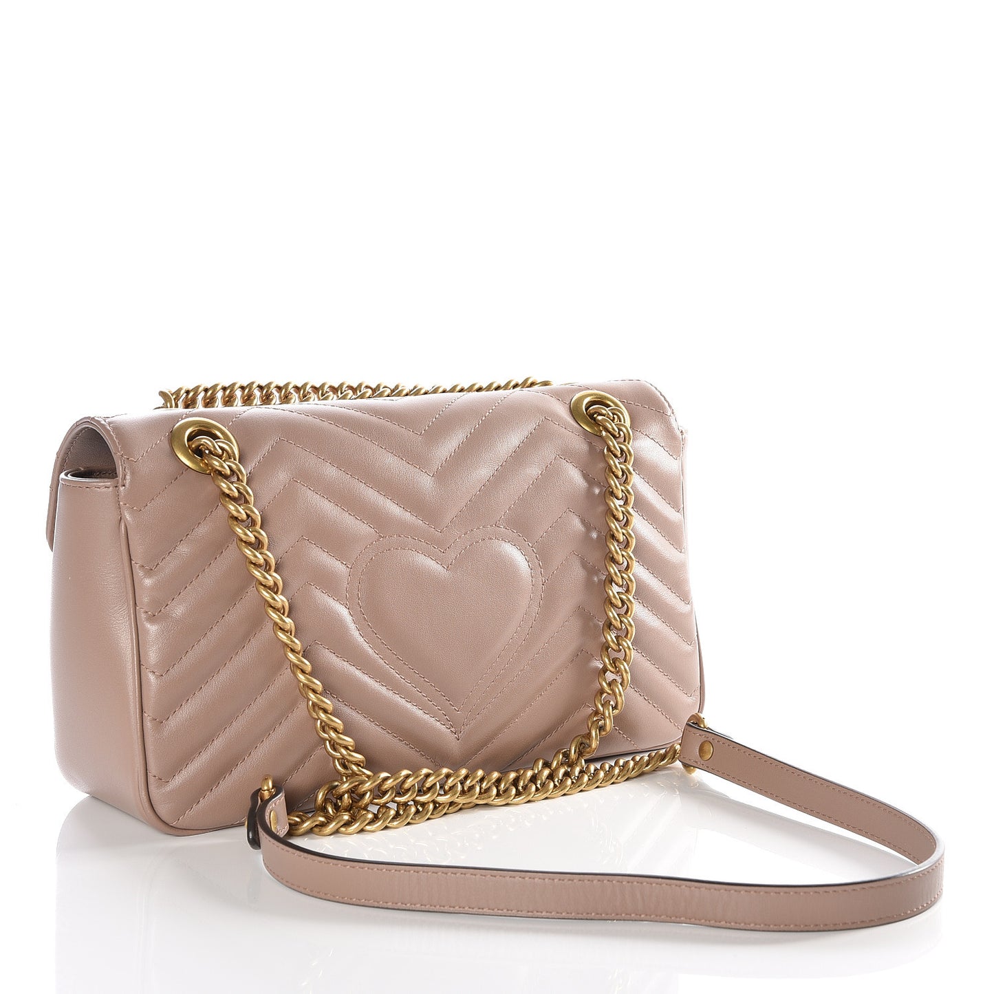 Calfskin Matelasse Small GG Marmont Shoulder Bag Porcelain Rose