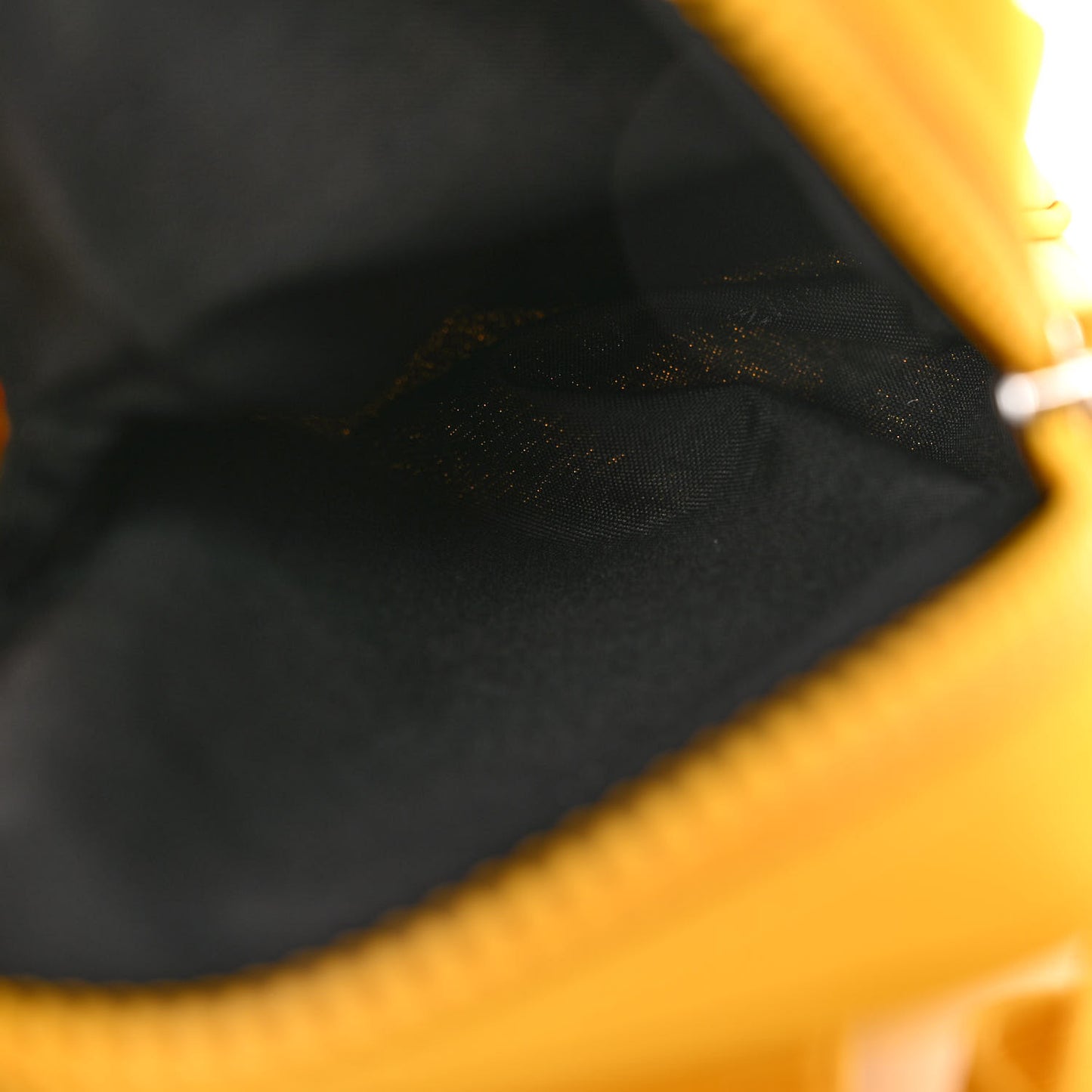 Econyl Nylon Cuoio Romano Monochrome Baguette Crossbody Phone Pouch Sunflower