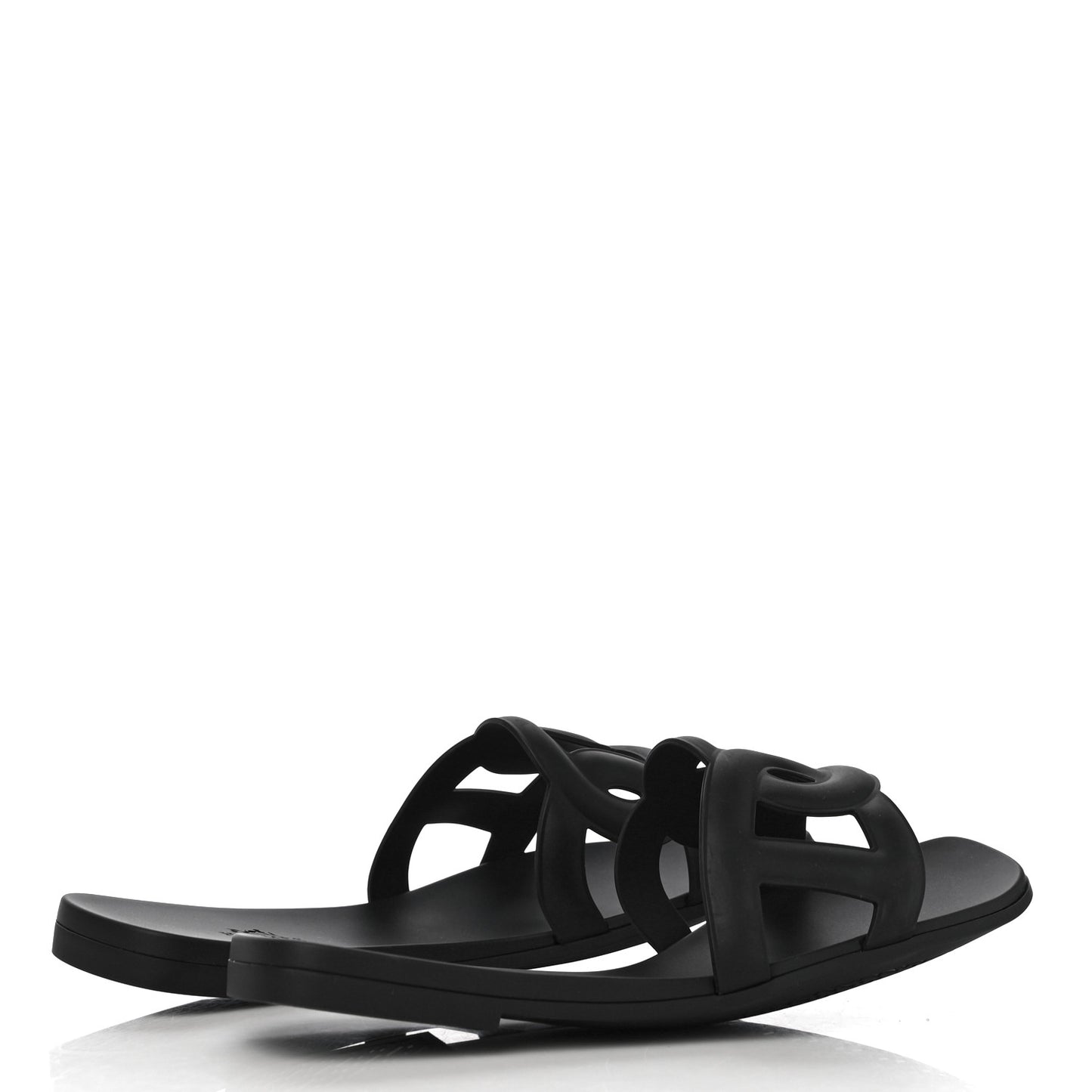 Rubber Aloha Sandals 38 Black