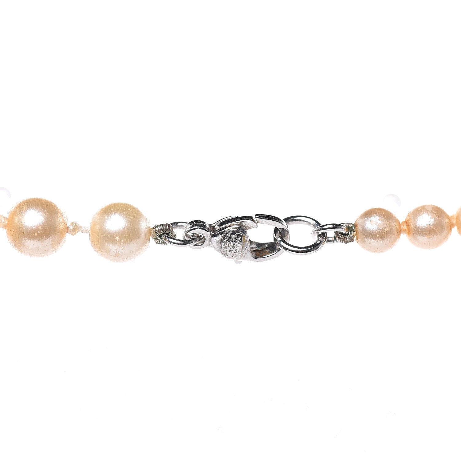 Chanel Pearl CC Short Necklace Silver 5 of 6