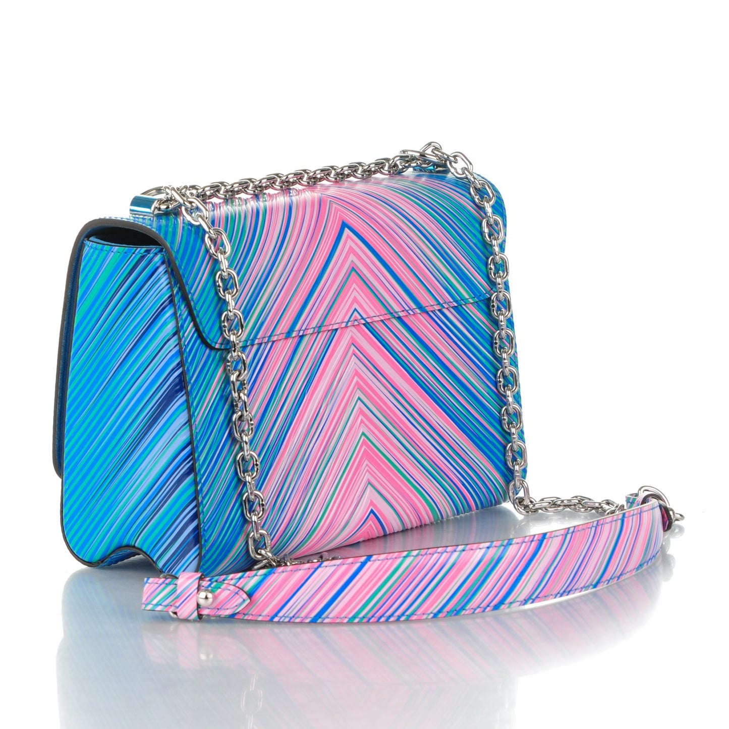 Epi Tropical Twist Shoulder Bag MM Blue Rose