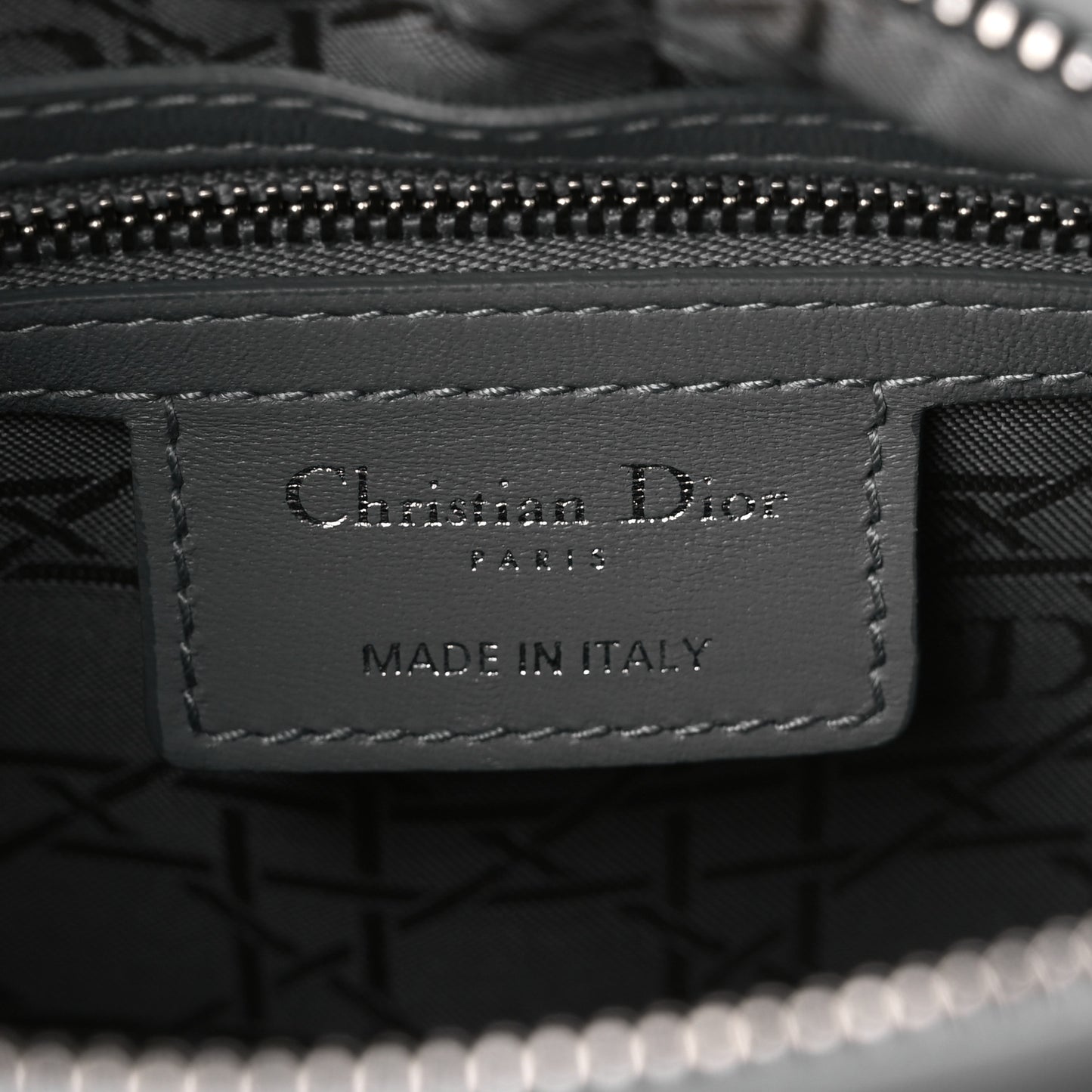 Lambskin Cannage Medium Lady Dior Grey