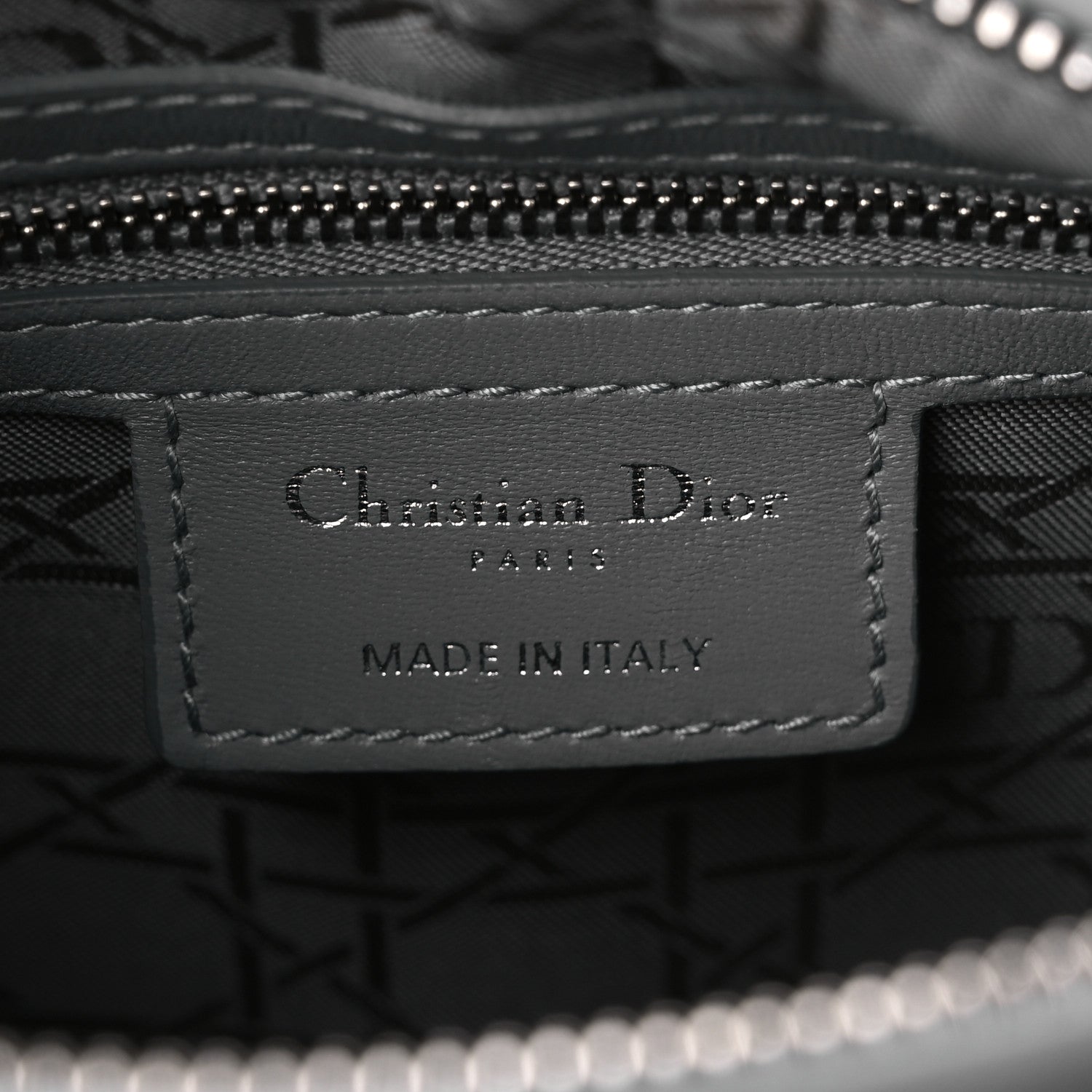 Christian Dior Lambskin Cannage Medium Lady Dior Grey 6 of 10
