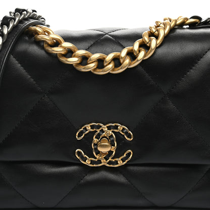 Chanel Lambskin Quilted Medium Chanel 19 Flap Black 8 of 11