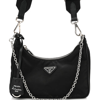 Prada Nylon Re-Edition 2005 Shoulder Bag Black 8 of 13